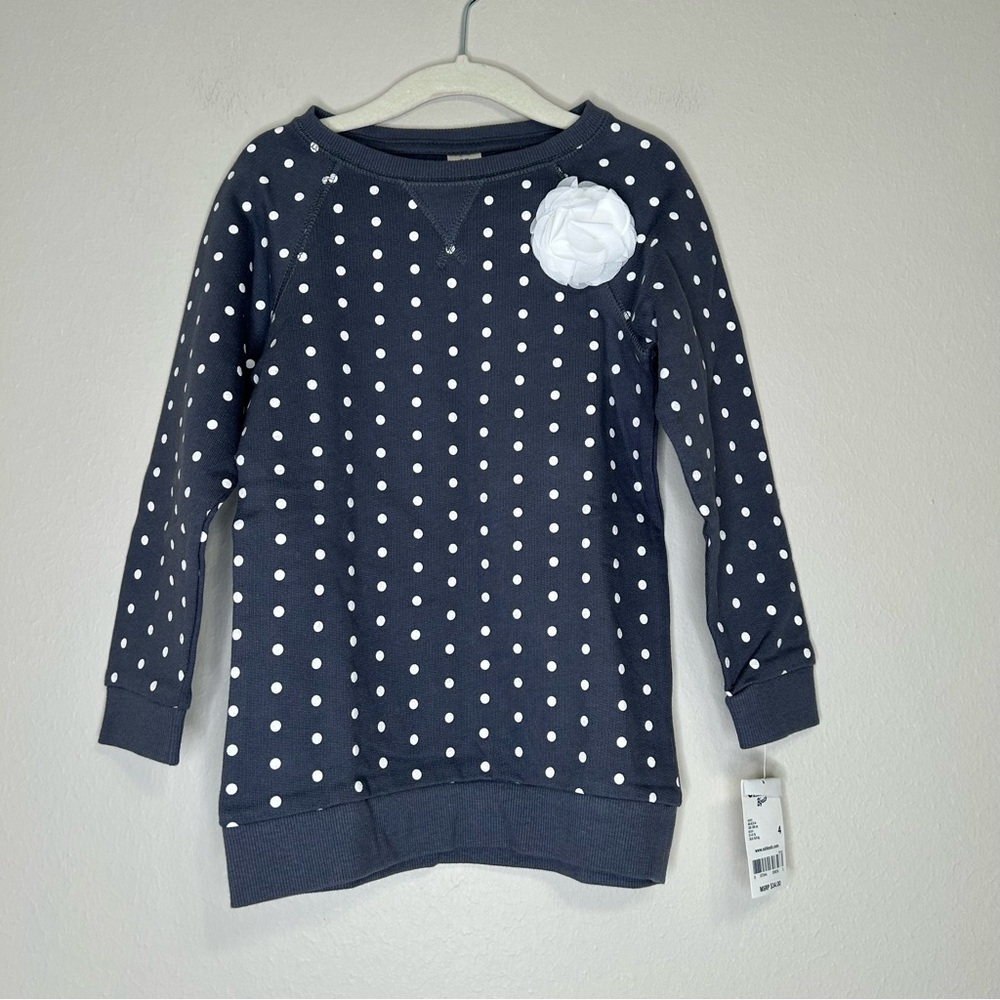 OshKosh B'gosh Navy Polka Dot Sweatshirt